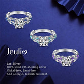 4.3 Carat Personalized Sterling Silver Butterfly Rings for Women Purple Amethyst Bridal round Cut Wedding Engagement Eternity Valentine&
